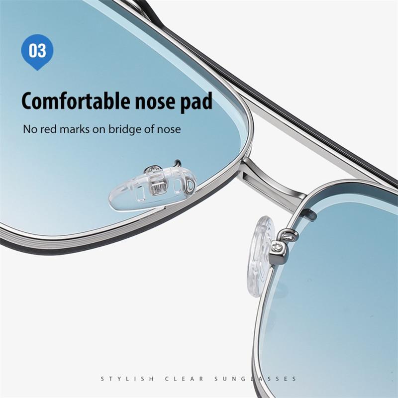 Квадратная Рамка Мужские Женские Солнцезащитные Очки Градиентный Цвет Металлическая Рамка Очки для Вождения Наружные Модные Аксессуары Солнечные Очки EMA