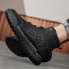 Autumn/ Winter  Men's Retro Shoes Cow Split Leather Men Boots Comfortable Motorcycle Boots Winter Boots Men's Genuine Leather Moccasins