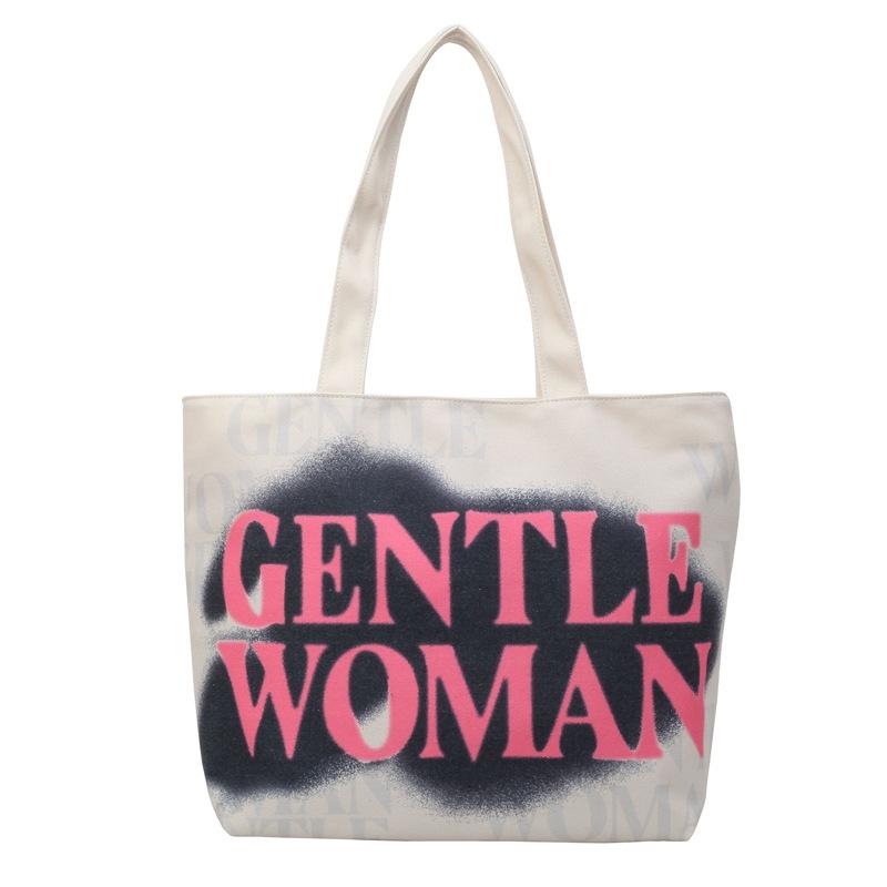 Холщовая сумка 2025 года, новая вместительная цветная напечатанная портативная сумка через плечо