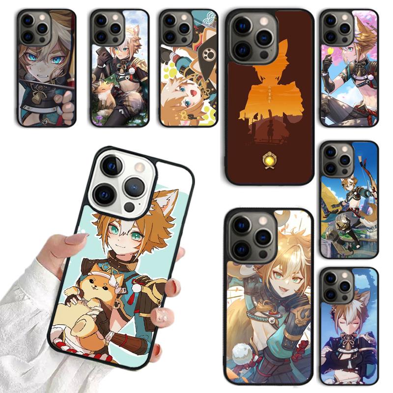 Чехол для телефона Genshin Impact Горо для iPhone 17 Air 16 15 14 plus 11 12 13 Pro Max coque Чехол-оболочка
