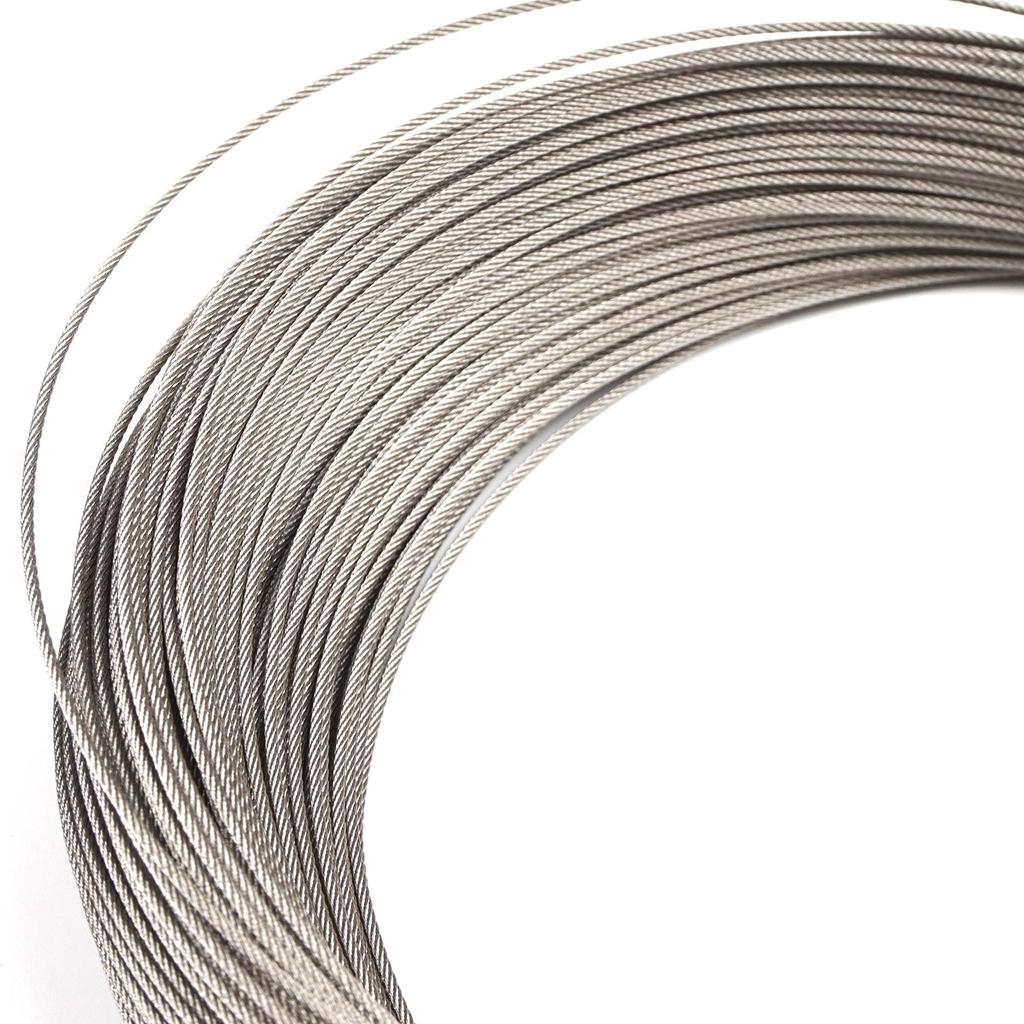 BDP1299 Door Hood Trunk Release Locking Latch Bowden Repair Steel Cable AISI304 7x7 Strands Diameter 1.2 Mm Length 100 Meter 