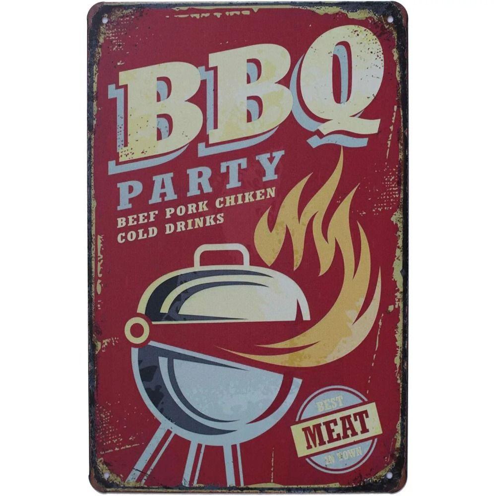 Barbecue BBQ Metal Tin Sign for Cottage 20x30cm