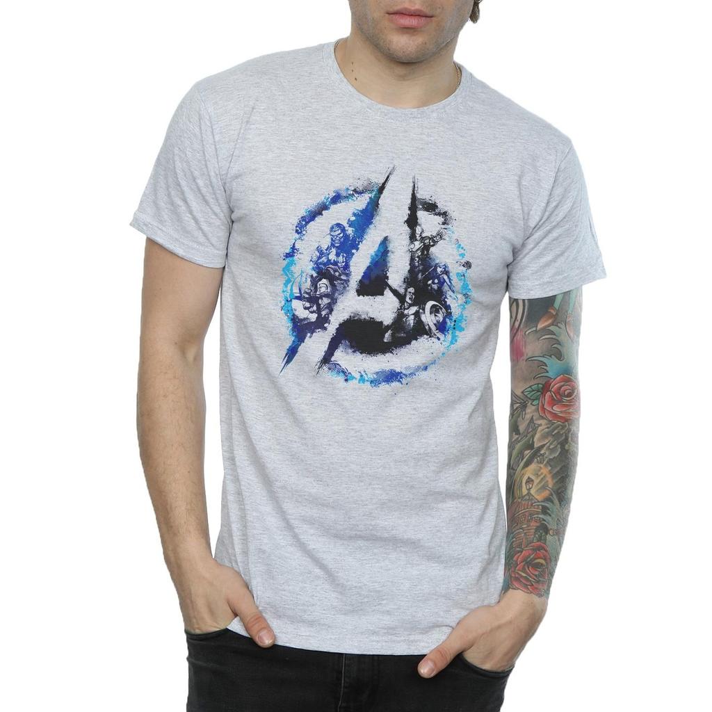 Marvel Мужская футболка с логотипом Avengers Flared