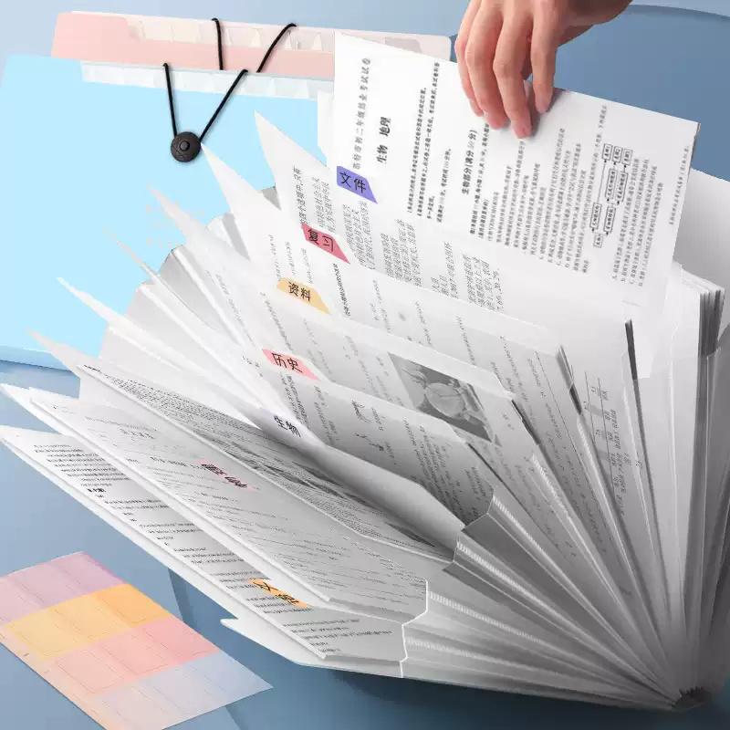 Прозрачная папка-вкладыш A4, сумка для документов, многослойная расширяющаяся папка, держатель для школьных и офисных канцелярских товаров