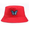Embroidery Pattern Butterfly Bucket Hat Fisherman Hats Stylish Casual Headwear