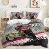 Комплект из трех частей стеганого одеяла с гоночной машиной, комплект из двух частей постельного белья с цифровой печатью