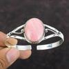 Pink Opal Gemstone Cuff Bracelet 925 Sterling Silver Bangle Adjustable Bangle Handmade Stylish Cuff Bracelet Gift For Mother Silver Jewelry