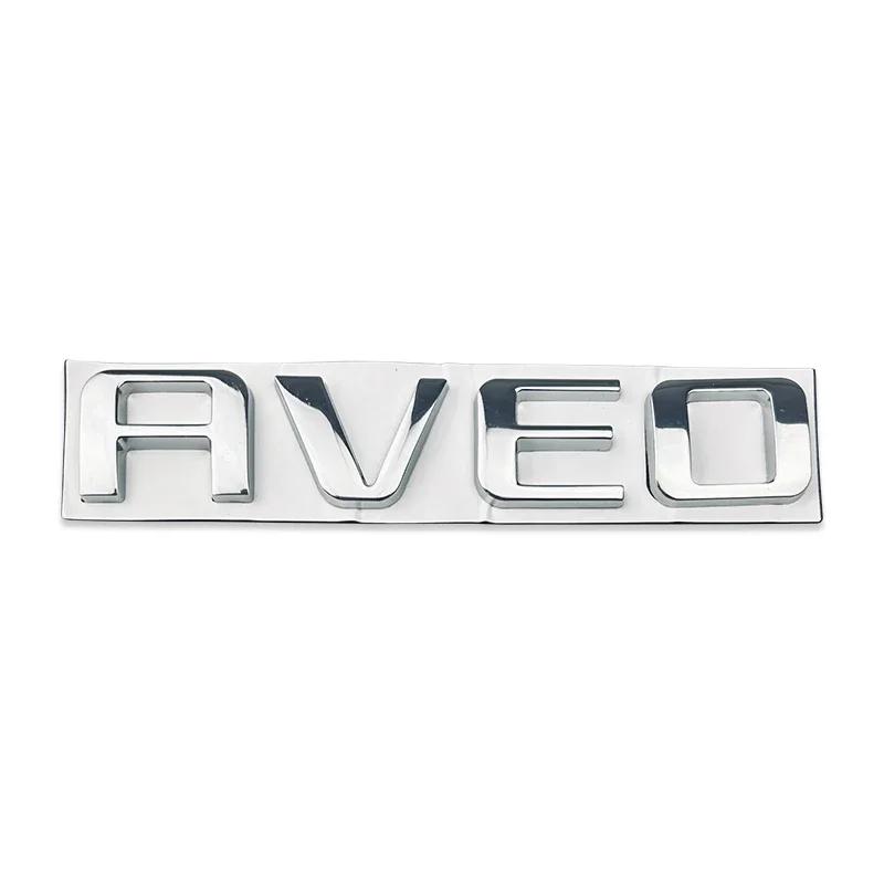 AABJT1 12.3x2.2cm Metal for Chevrolet AVEO Car Rear Trunk Letter Emblem Sticker Auto Decoration Accessories Badge Decals Modified parts
