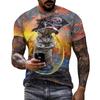 Футболка с 3D-печатью, яркий, веселый узор с кошками и животными