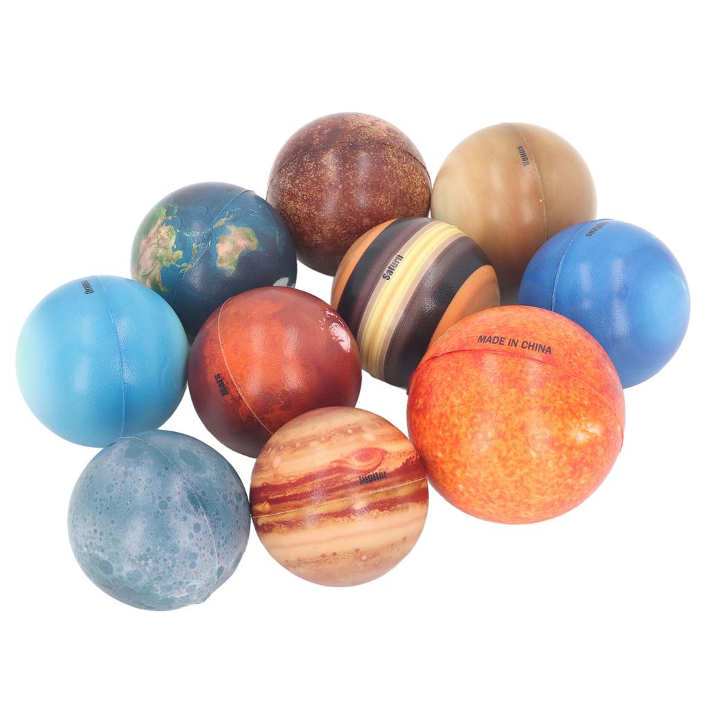 10 шт. Космические планеты Солнечной системы Игрушки для снятия стресса Сжимание руки Сенсорный мяч Развивающие игрушки