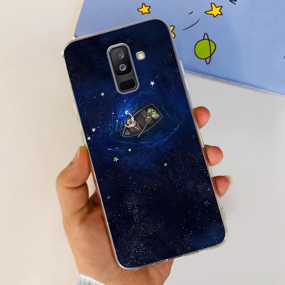 For Samsung A6 Plus 2018 Case SM-A605F New Fashion Butterfly Marble Soft Silicone Funda For Samsung Galaxy A6 A6+ SM-A600F Cover