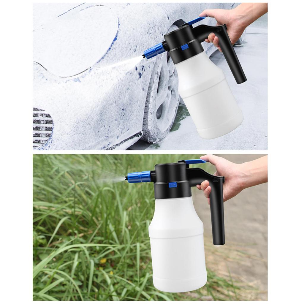 1.5L Electric Foam Sprayer for Car Detailing Washing Cleaning Gardening Electric Pump Foam Sprayer for Watering Plants