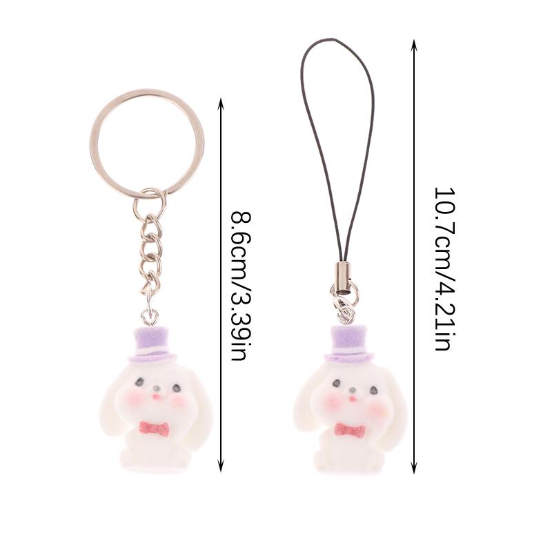 Милый брелок в виде медведя, мультяшного кролика, щенка, телефона, цепочка для наушников, чехол, кулон, шнурок, рюкзак, сумка, декор, автомобильный брелок
