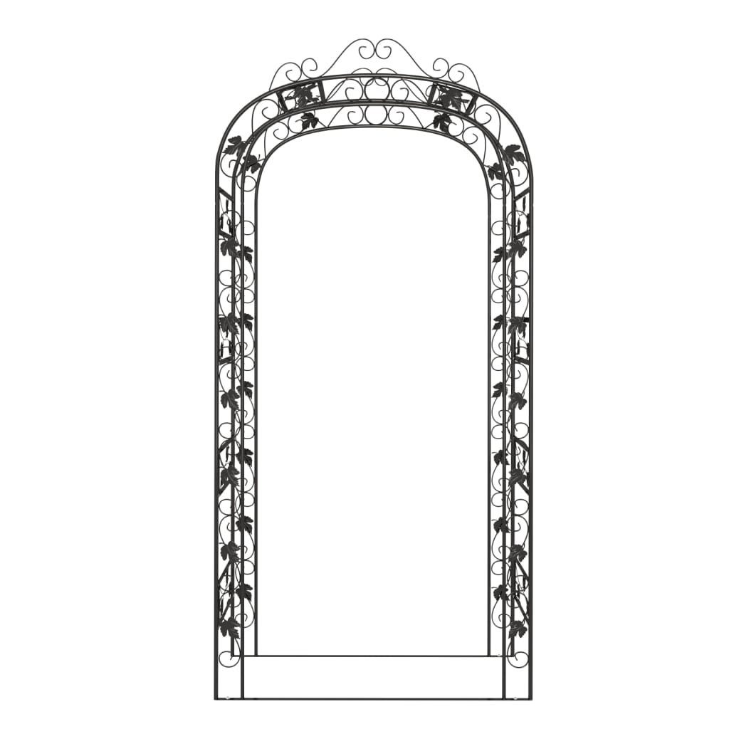 Garden Arch Black 116 x 45 x 240 cm Steel