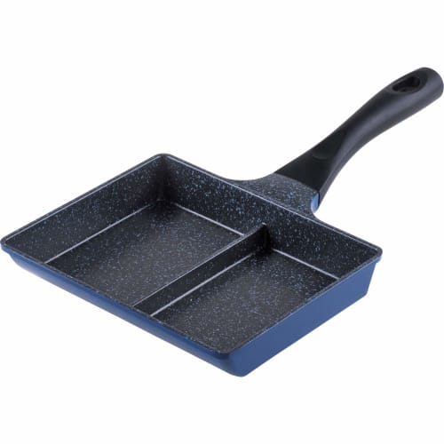 Wahei Freiz Lunch Box, Cooking 2 Items At the Same Time, Divided Frying Pan, 15 X 19 Cm, 2-sided Frying Pan, IH Compatible, Gas, Time Saving, PFOA Fre