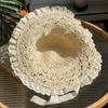 Lace Trim Sun Hat Wide-Brimmed Beach Cap Breathable Bucket Hat  Travel