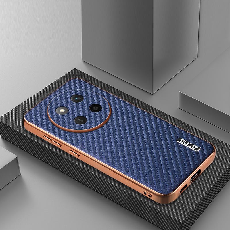 Для Xiaomi POCO X7 чехол Роскошный PU покрытие углеродного волокна защитный чехол для Xiaomi POCO X7 5G полное покрытие телефона чехол