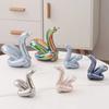 13.4cm Mini Creative Swan Abstract Ceramic Ornament Sculpture Study Room Statue Home Office Accessories Decoration Gift