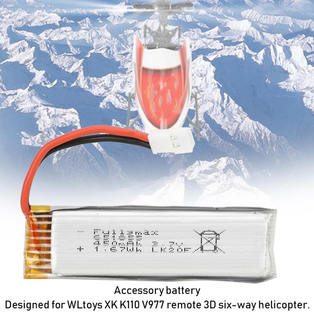 2 шт. сменная батарея RC 3,7 В 450 мАч для вертолета WLtoys XK K110 V977 RC 3D 6CH