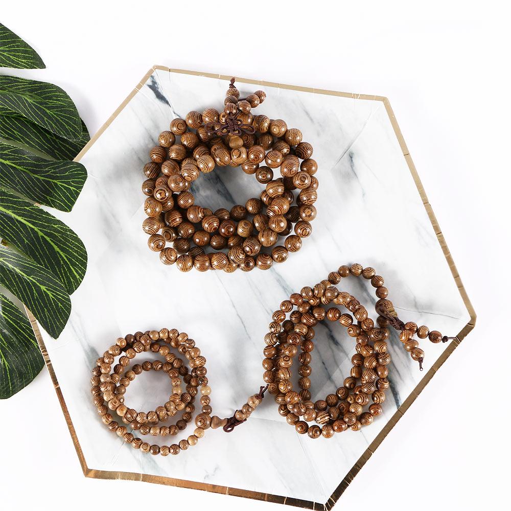 Hot Sale NEW Beads Wooden Tibetan Buddhist Bangle Jewelry Mala Bracelet Prayer Beads Rosary Buddha