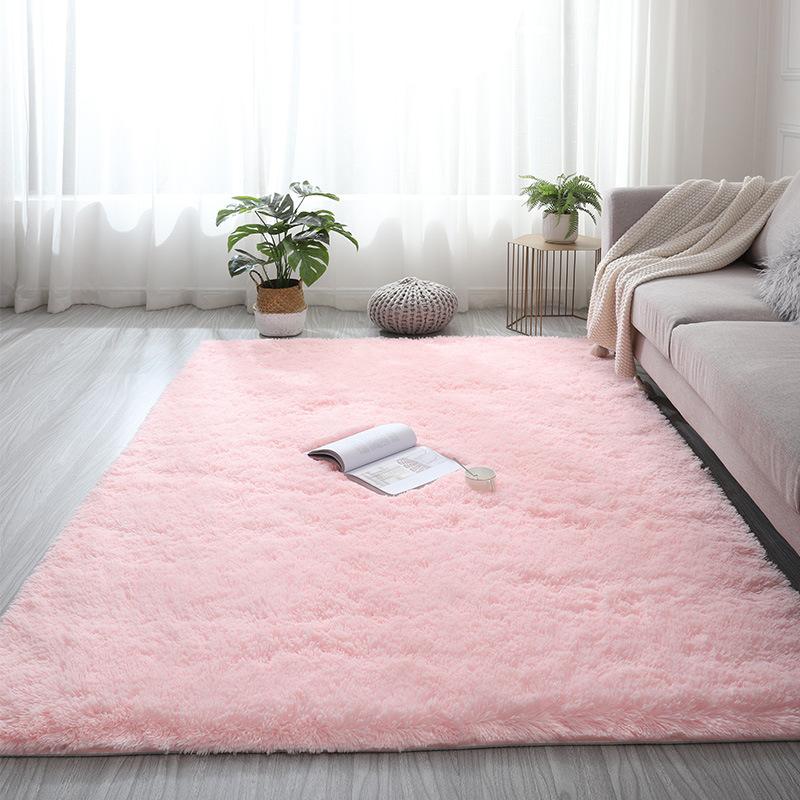 WTEMPO Living Room Carpet Plush Floor Mat Pink Soft and Comfortable Sofa Cushion Bedroom Living Room Foot Mat