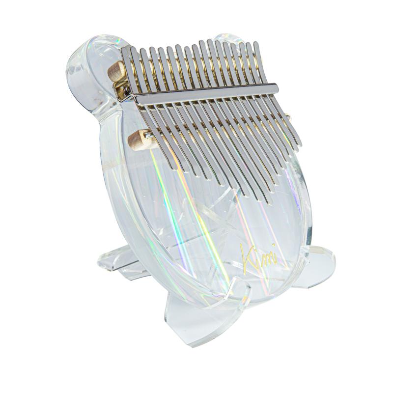 hot! Kalimba Acrylic 17 Key Transparent Thumb Piano Mbira Sanza with Tuner Hammer Gig Kalimba Case Manual