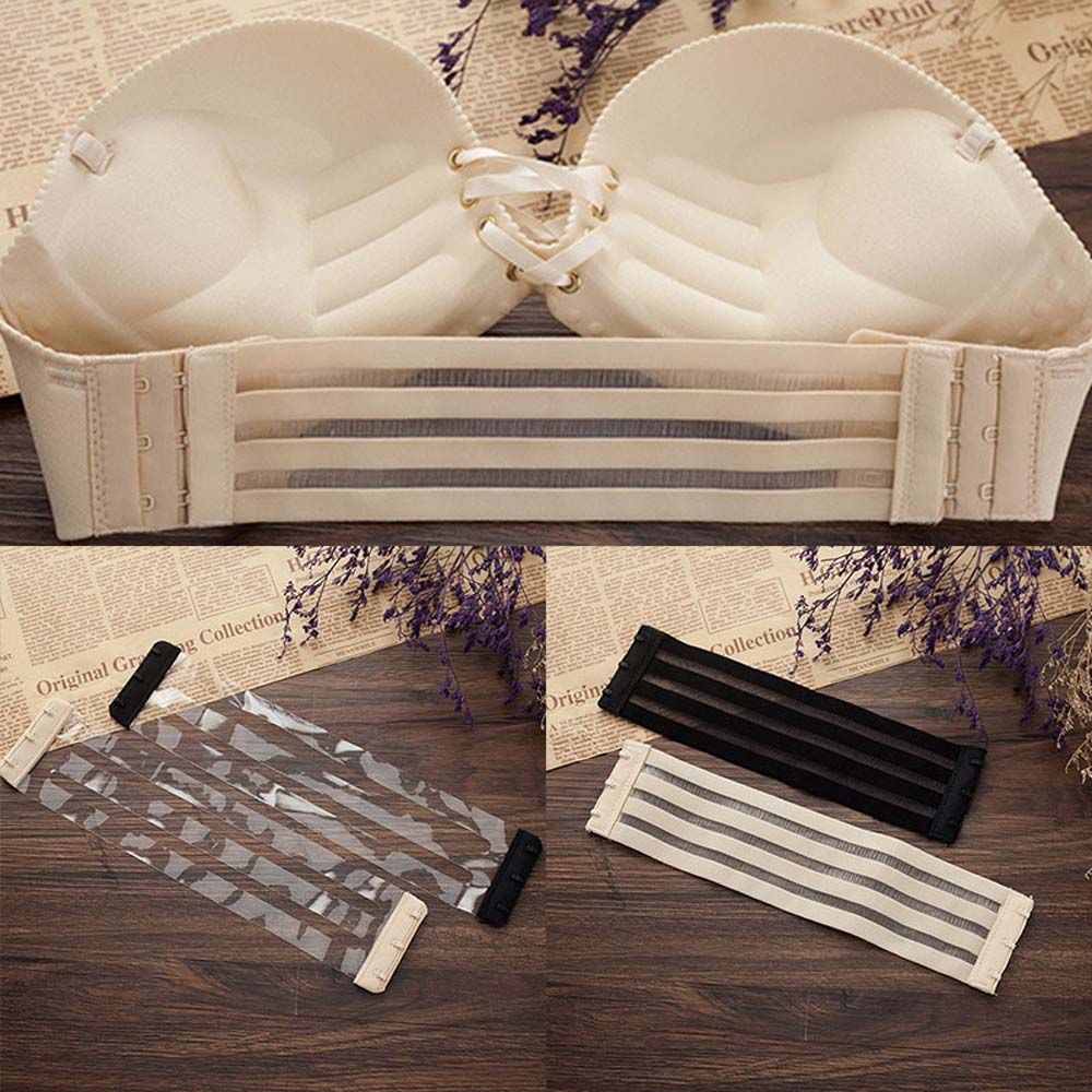 Band 3 Hooks 4 Rows Extender Shoulder Strap Transparent Bra Strap Entension Buckle Bra Accessories