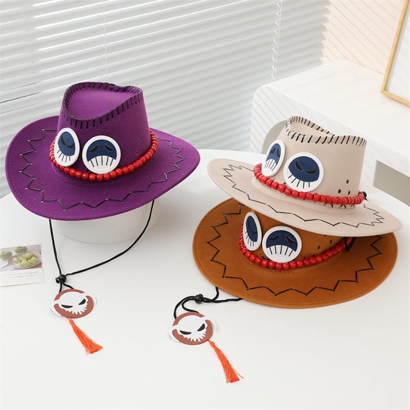 Western Cowboy Hat Cartoon Eyes Stage Performance Props Casual Sun Hat Beach Hat Men's and Women's Sun Protection Hat
