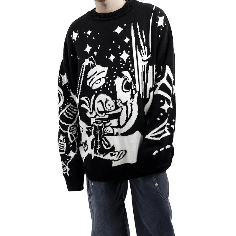 Y2K Hip Hop Street Harajuku Winter Hoodie Loose Retro Gothic Sweater Top