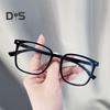 Unisex Blue Light Blocking Glasses Retro Large Frame Clear View Strong Hinge with Brim Eye Protection Clear Bluelight Glasses Spectacles Eyeglasses