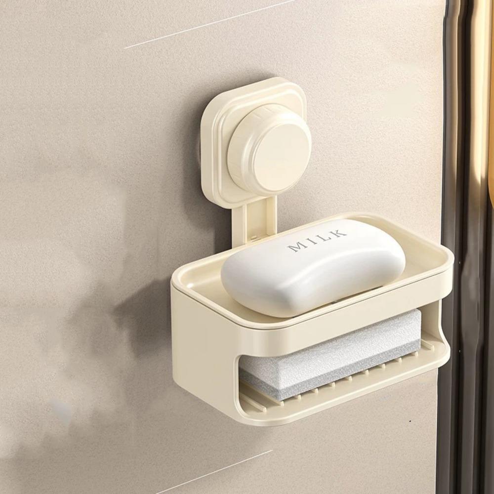 Настенный держатель для мыла, двухслойная полка для слива мыла, присоска, мыльница, бытовая