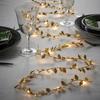 2M 20LED Gold Color Tiny Leaves Fairy Light Battery Powerd Led String Lights For Wedding Home Party DIY Xmas Decor