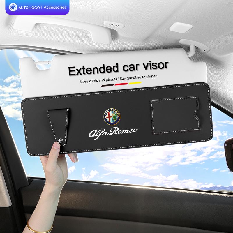 Car Sun Visor Extender Panel Anti-glare Blocking Board For Alfa Romeo Giulietta 159 Mito Giulia Stelvio 147 156 Tonale Brera