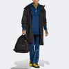 adidas Женская куртка с капюшоном и логотипом бренда, однотонная, черная, HG6900