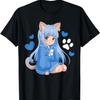 Unisex-Kids Anime Cat Girl T-Shirt Black Small Classic Fit Short Sleeve Cotton Blend T-Shirt