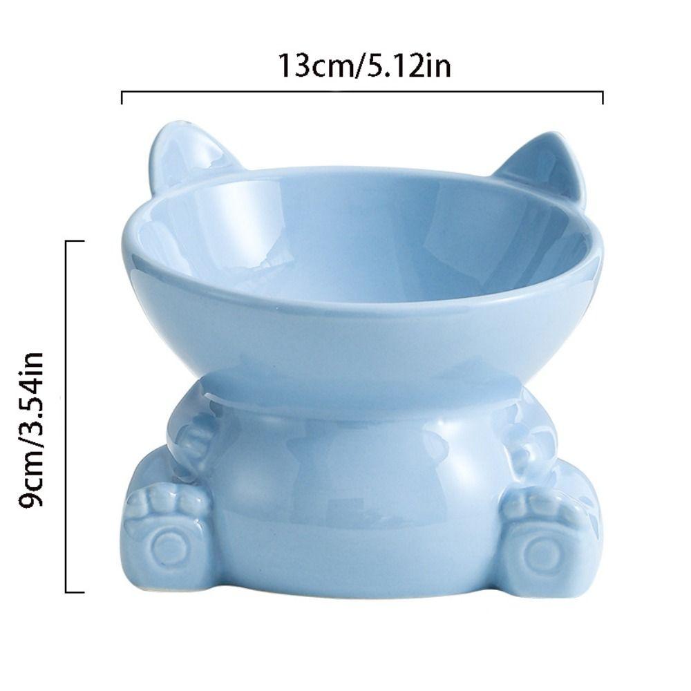 Творческая миска для домашних животных с высокой ножкой, керамическая поилка для домашних животных, кормушка для собак, защита шеи