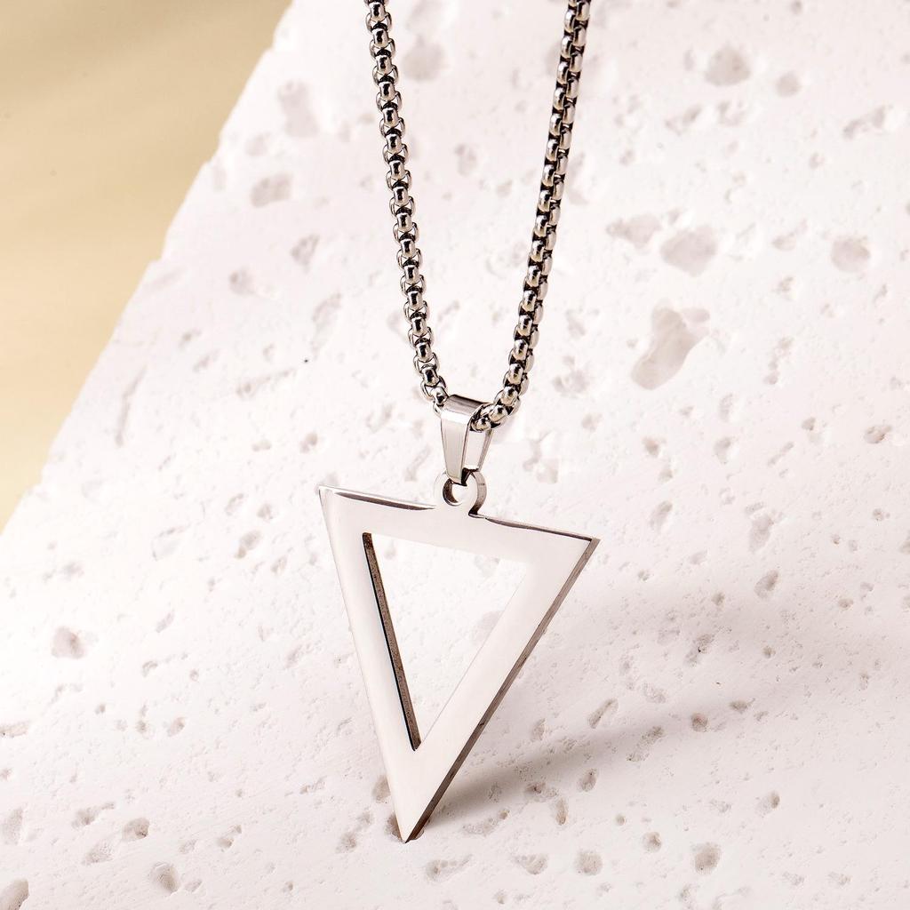 Модное ожерелье из титановой стали: Унисекс Подвеска из нержавеющей стали в виде полой звезды, Длинная цепочка