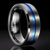 Мужское кольцо из нержавеющей стали и титана в холодном стиле, 8 мм - Устойчивое к выцветанию, Нишевый дизайн
