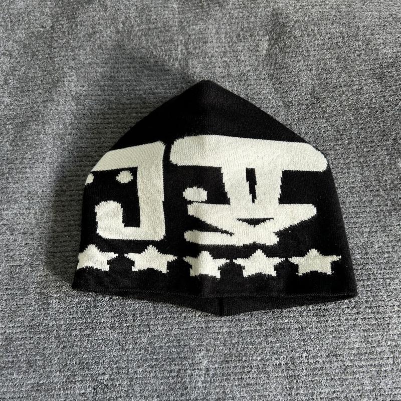Вязаная теплая шапка с буквенным принтом в стиле Y2K для осени и зимы для мужчин и женщин