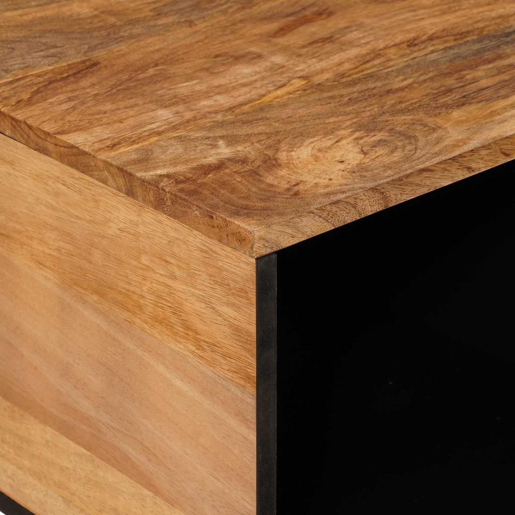 Coffee Table Natural 80 x 50 x 40 cm Solid Mango Wood