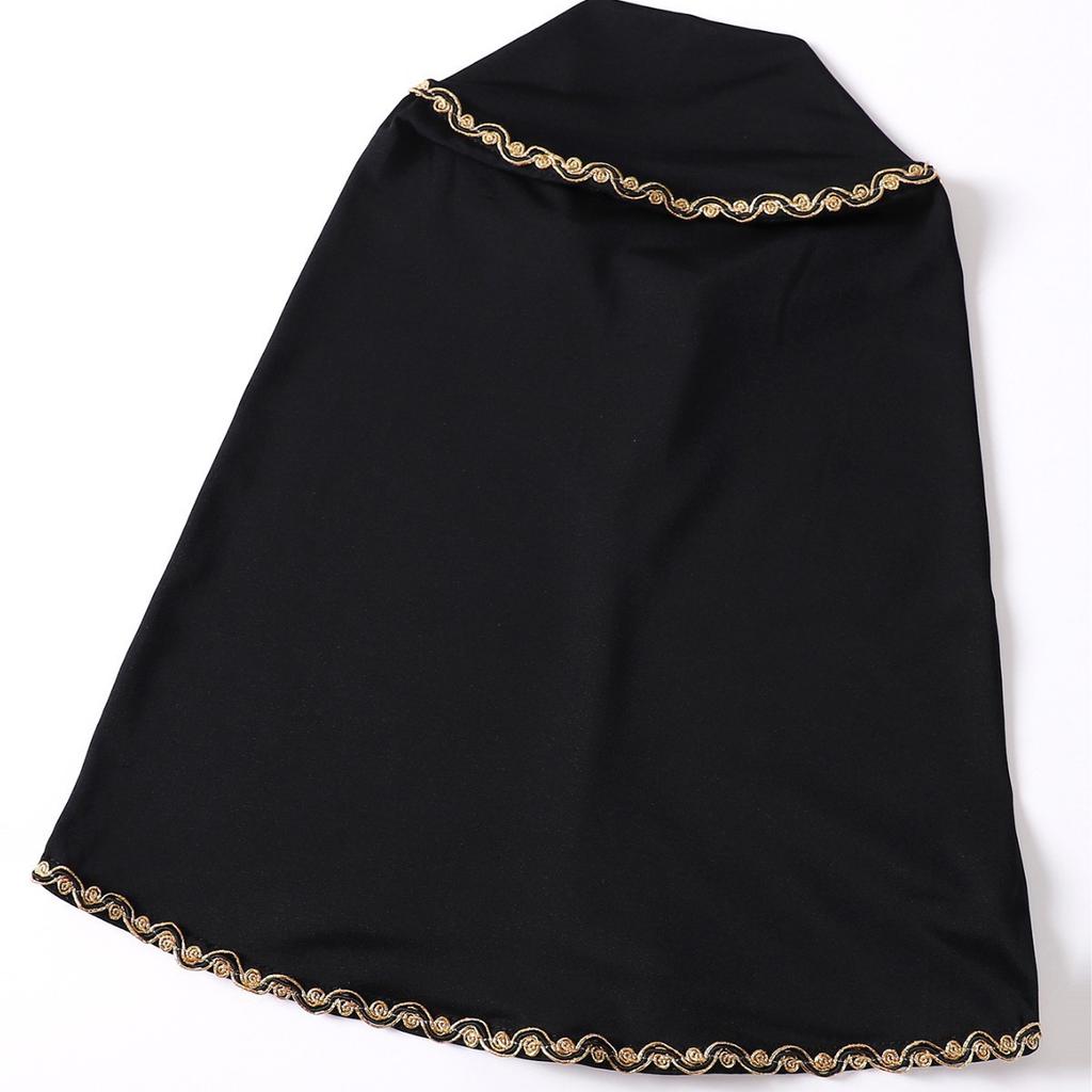 Malaysian Indonesian Bottom Cap Solid Color Gold Silk Lace Wrap Chin Convenient Headscarf tantHijabs