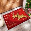 1 шт. Рождественский коврик Нескользящий Приветственный придверный коврик Для помещений и улицы Дом Сад Украшенный ковром из хрустального вельвета