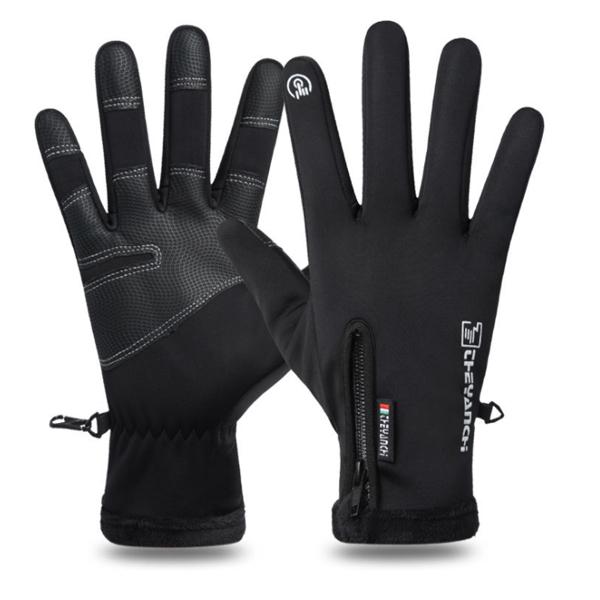 Унисекс зимние теплые перчатки для спорта на открытом воздухе водонепроницаемые ветрозащитные перчатки для верховой езды с сенсорным экраном