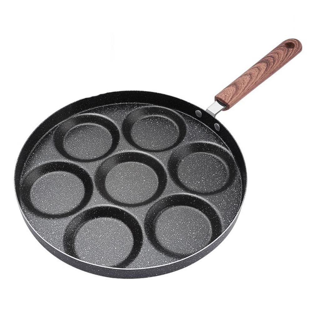 Round Breakfast Egg Pan 4/7 Hole Egg Cooker Multi-functional Egg Frying Pan Restaurant