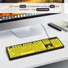 USB-клавиатура с крупным шрифтом, желтые клавиши, высокая контрастность для пожилых людей и людей с нарушениями зрения, с четкими буквами и большими клавишами