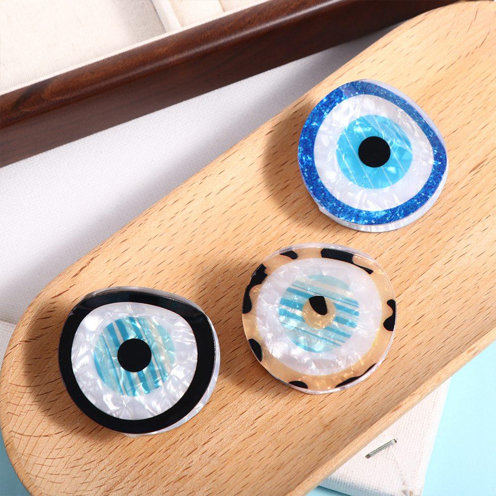 Kroean Style Blue Demon's Eye Shark Clip Ponytail Holder Hair Clip Blue Demon Eye Hair Claw Travel