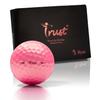 Trust Новый Rosa Golf с мягким ощущением и уретановым покрытием и динамичный 1 дюжина золотых розовых мячей. Уникальный, видимый, останавливающий, трехкомпонентный сердечник. (12