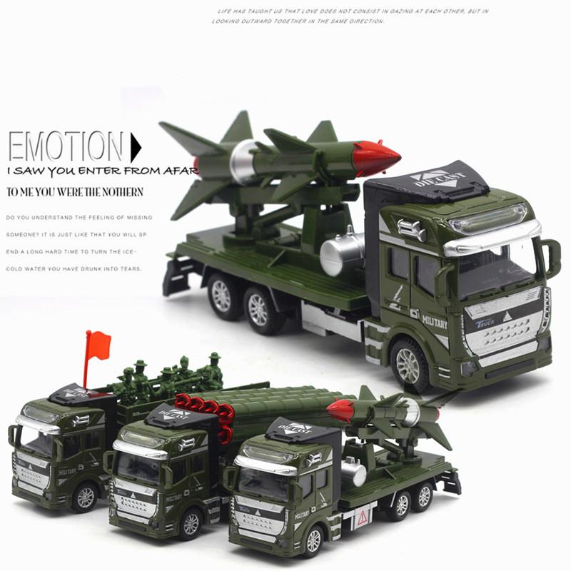 Детские военные автомобили из сплава 1/48, автомобили-симуляторы, боевые ракеты, транспорт, винтовки, подарки на день рождения