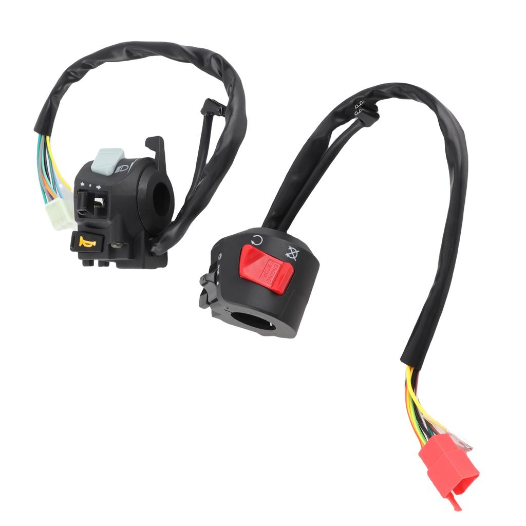 Turn Signal Start  Switch 2x 7/8'' Motorcycle Handlebar Horn Turn Signal Light Control Switch Handlebar Controller Switch