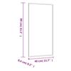 Wall Mirror 40 x 80 cm Glass Rectangular